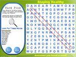 Touch Screen Fitness Word Find Game